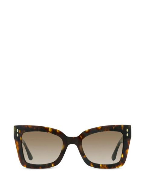 Isabel Marant Eyewear 103/S geometric-frame sunglasses - Brown - zdjęcie produktu nr 1
