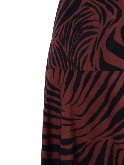 Max Mara West zebra-print dress - Brown