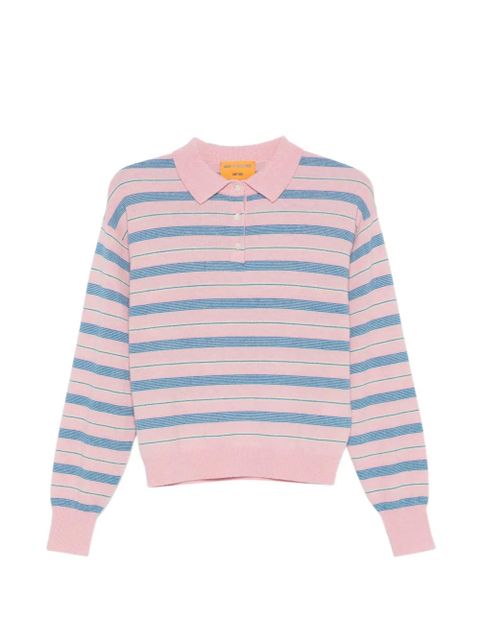 Guest In Residence striped polo top - Pink - zdjęcie produktu nr 1