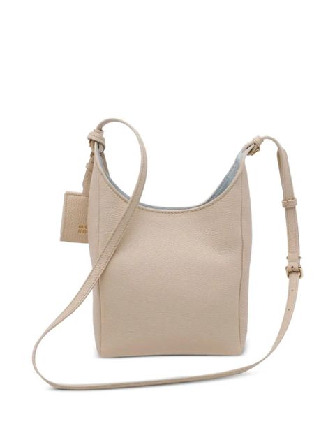 Miu Miu logo-debossed leather bucket bag - Pink - zdjęcie produktu nr 2