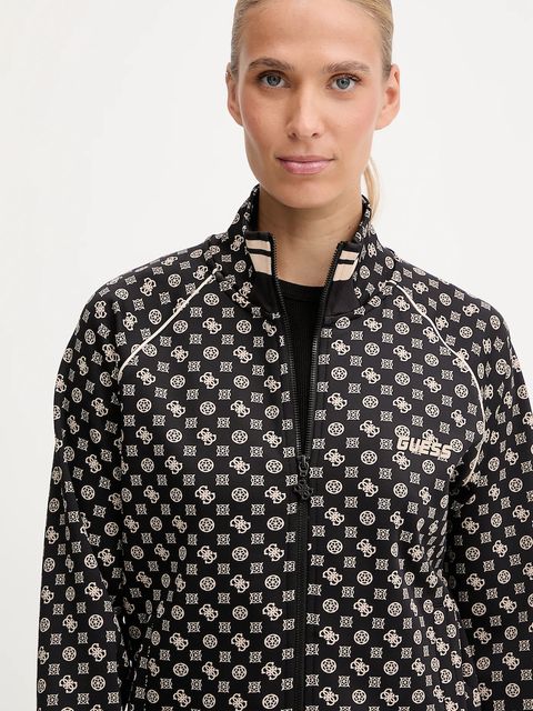 Guess bluza AGGIE damska kolor czarny wzorzysta V5YQ03 KB212
