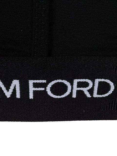 TOM FORD logo-band square-neck bra - Black