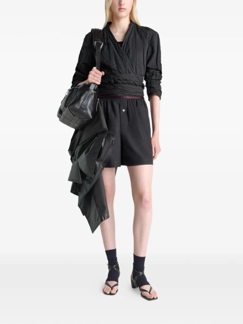 LEMAIRE V-neck long-sleeve top - Black - zdjęcie produktu nr 2