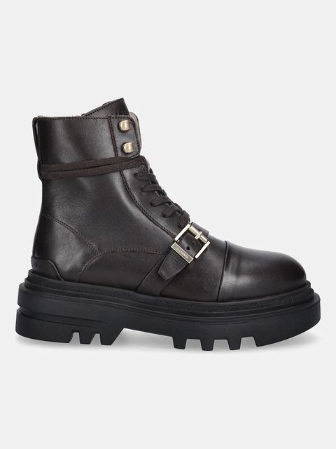 AllSaints workery skórzane Astrid Boot damskie kolor brązowy na platformie W029FC - zdjęcie produktu nr 2
