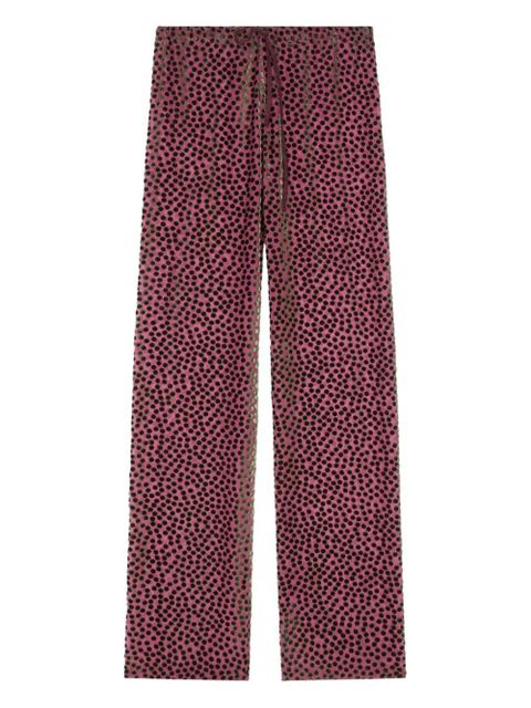 DRIES VAN NOTEN elasticated polka-dot trousers - Pink - zdjęcie produktu nr 1