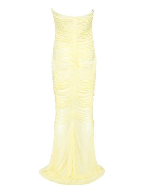 Blumarine strapless ruched maxi dress - Yellow - zdjęcie produktu nr 2