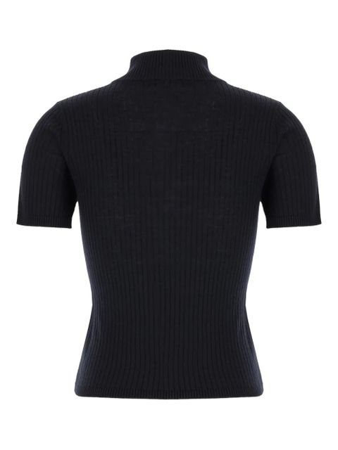 Max Mara ribbed turtleneck T-shirt - Blue