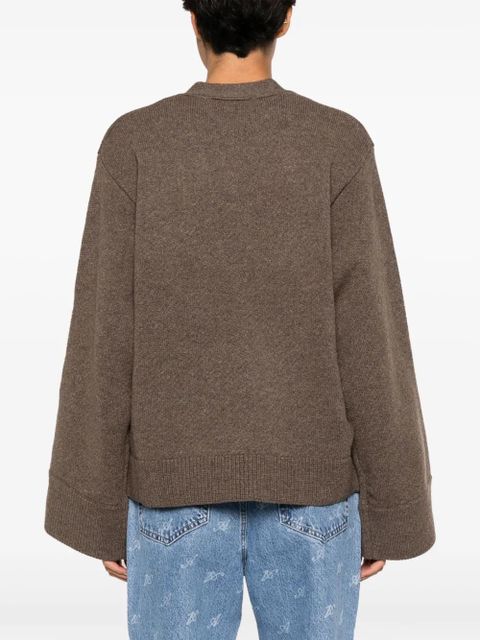 Axel Arigato Memory V-neck wool cardigan - Brown - zdjęcie produktu nr 2