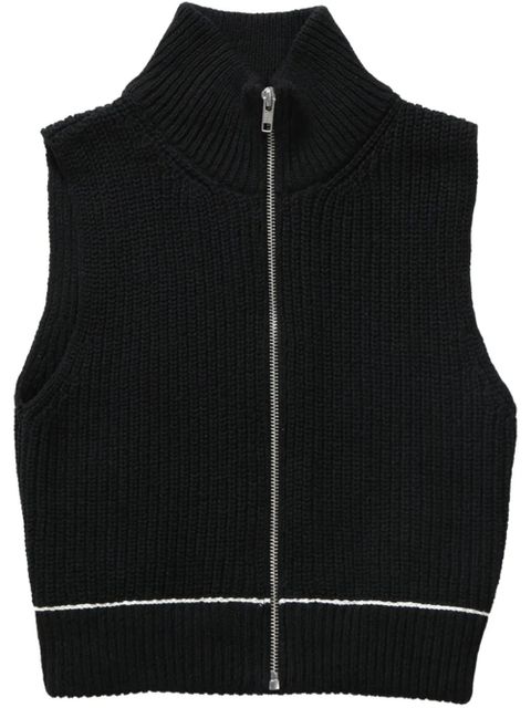 MM6 Maison Margiela zip-up blouse - Black - zdjęcie produktu nr 1