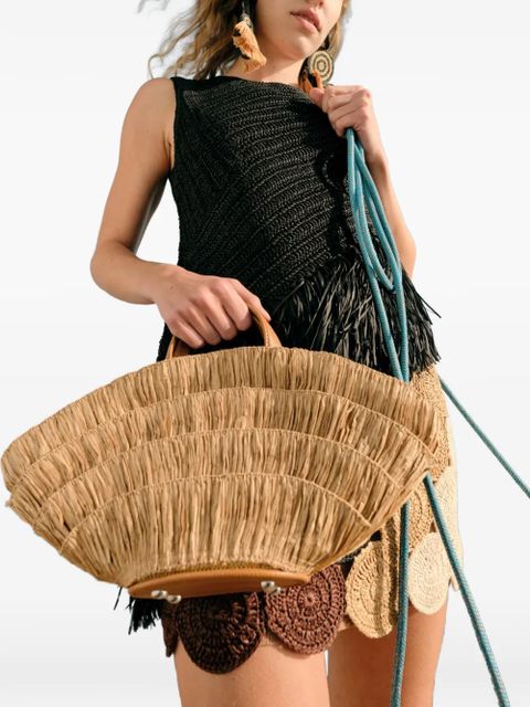 Simon Miller mini Fan mercado bag - Neutrals