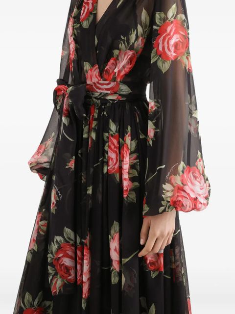 Dolce & Gabbana floral midi dress - Black - zdjęcie produktu nr 2