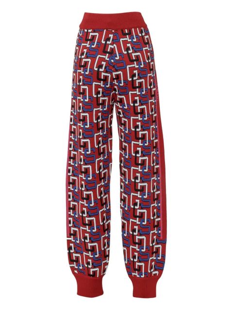 GCDS logo-intarsia track pants - Red - zdjęcie produktu nr 2