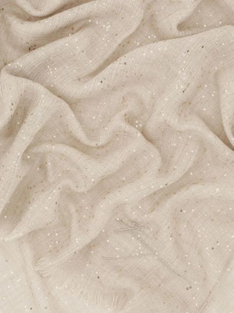 Ferragamo sequin-embellished scarf - Natural