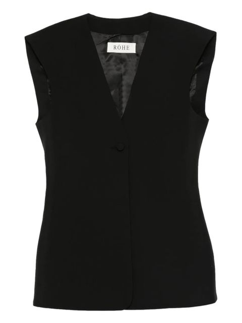 Róhe single-button waistcoat - Black - zdjęcie produktu nr 1