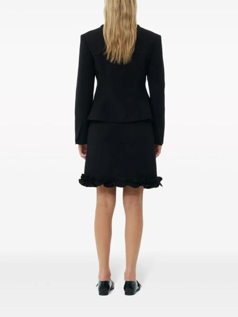 GANNI bonded crepe blazer - Black