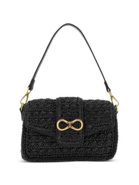 TWINSET woven logo-plaque shoulder bag - Black - zdjęcie produktu nr 1