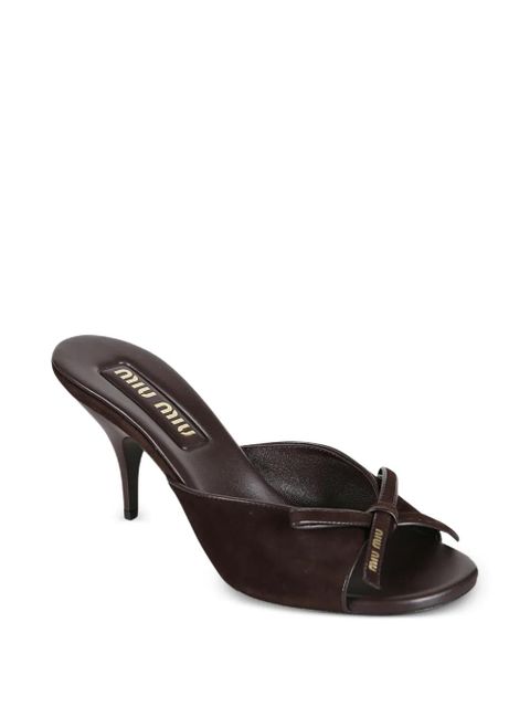 Miu Miu bow heeled sandals - Brown - zdjęcie produktu nr 2
