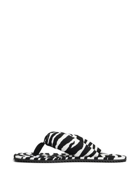 The Attico zebra-print flip-flops - White - zdjęcie produktu nr 2