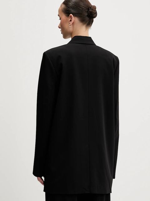 Karl Lagerfeld Jeans marynarka kolor czarny oversize gładka B1W14026