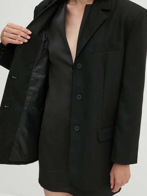 2NDDAY marynarka Harry kolor czarny jednorzędowa gładka 2245115120