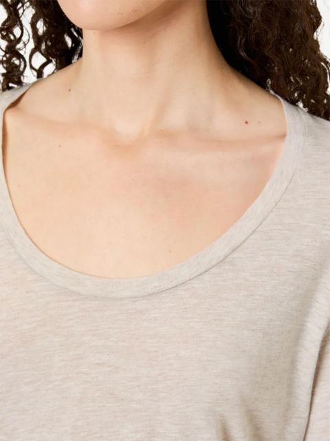 American Vintage Jacksonville long-sleeved scoop-neck T-shirt - Neutrals