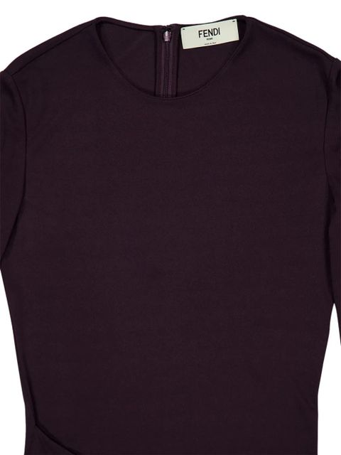 FENDI draped crepe dress - Purple