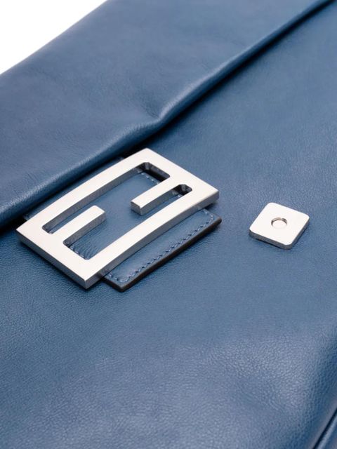 FENDI leather baguette shoulder bag - Blue