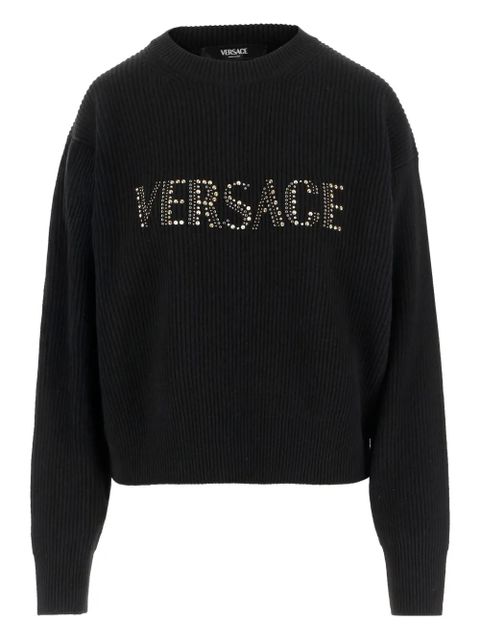 Versace ribbed embellished sweater - Black - zdjęcie produktu nr 1