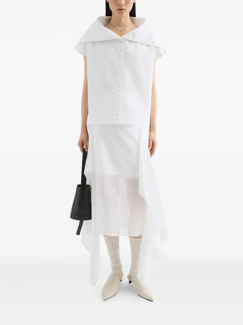Jil Sander sailor-collar shirt - White - zdjęcie produktu nr 2