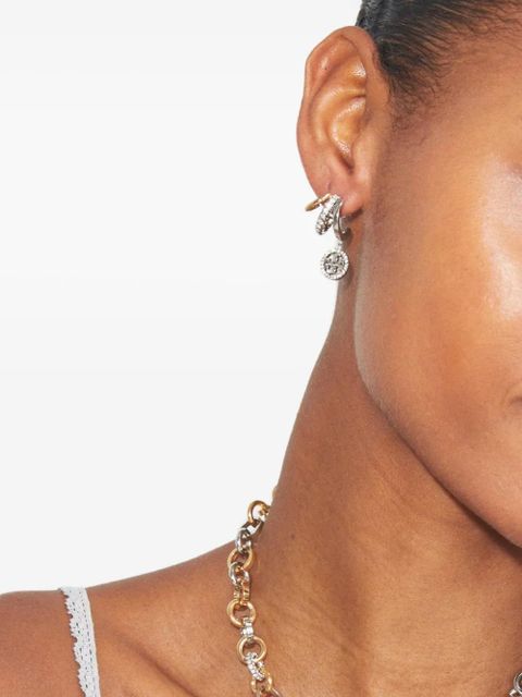 Tory Burch pave triple hoop earrings - White - zdjęcie produktu nr 2