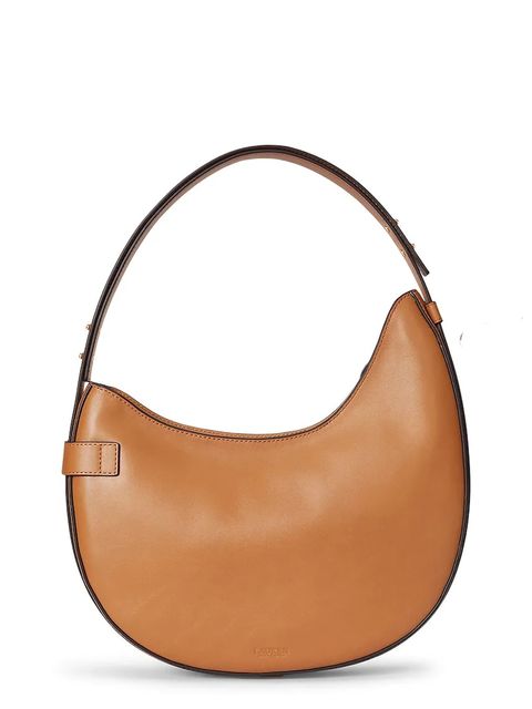 Lauren Ralph Lauren torebka skórzana kolor brązowy 431980156