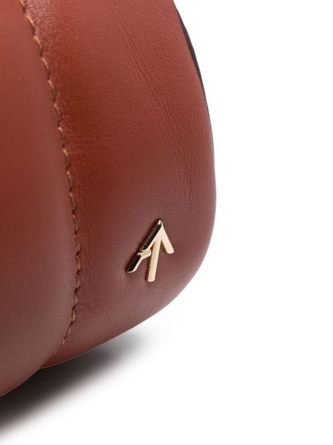 Manu Atelier Padded Cylinder ribbed shoulder bag - Red