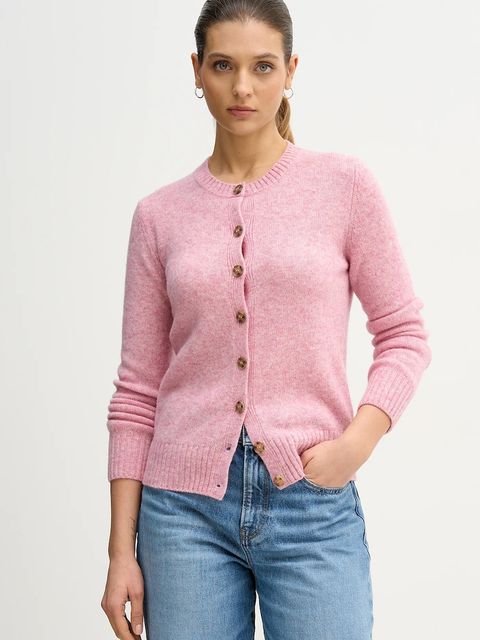 United Colors of Benetton kardigan wełniany kolor różowy 103ME500L - zdjęcie produktu nr 1