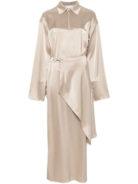 Nanushka draped midi dress - Neutrals - zdjęcie produktu nr 1