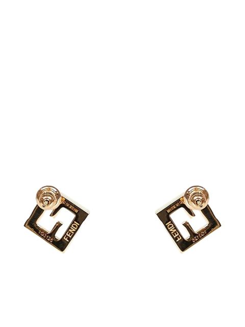 FENDI Forever logo earrings - Gold - zdjęcie produktu nr 2