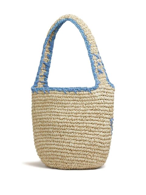 Marni crochet-embroidered shoulder bag - Neutrals - zdjęcie produktu nr 2