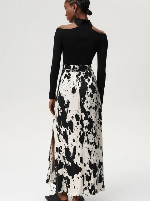 Undress Code spódnica kolor multicolor maxi rozkloszowana 1072