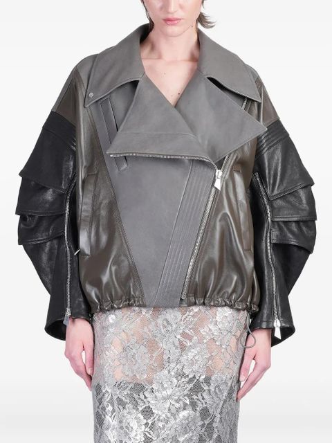 The Attico leather biker jacket - Black - zdjęcie produktu nr 1