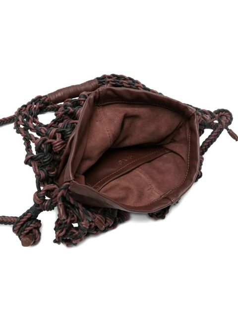 Alysi knot-detail bucket bag - Red
