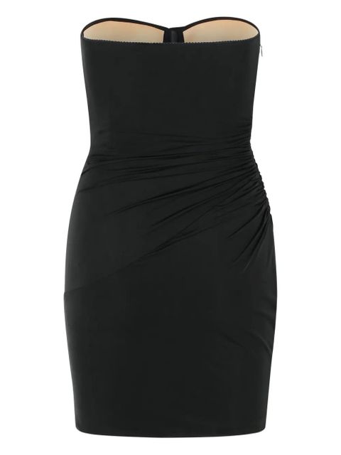 Blumarine strapless draped mini dress - Black