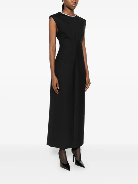 Róhe collar-embellished midi dress - Black