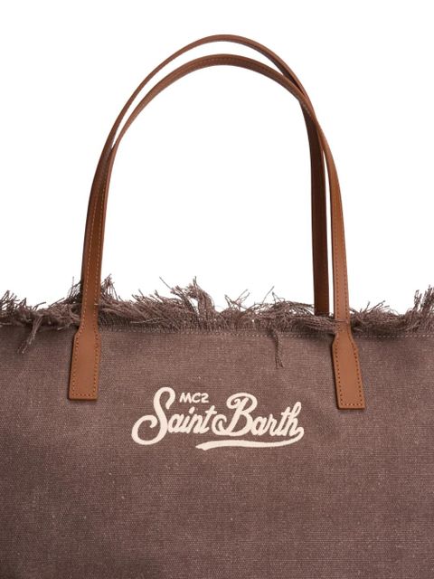 MC2 Saint Barth City fringed-trim canvas tote bag - Brown