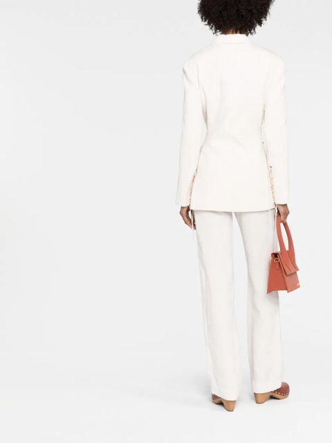 Jacquemus La Veste Tibau Brodée blazer - Neutrals