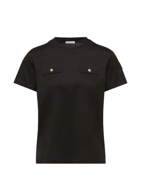 Moncler button detail T-shirt - Black - zdjęcie produktu nr 1