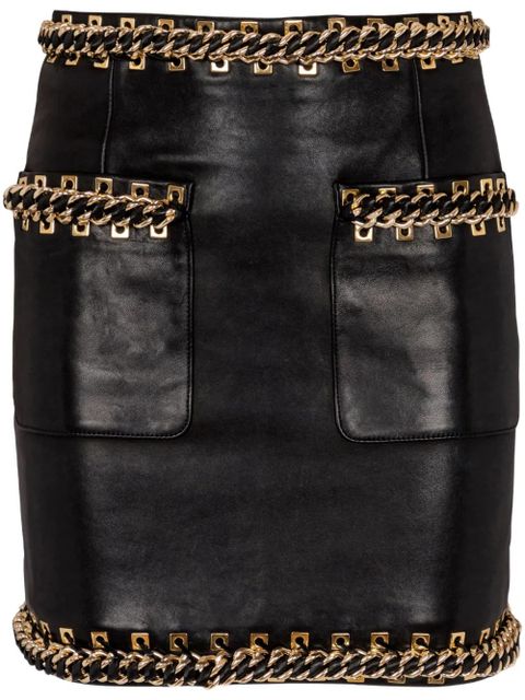 Balmain chain-detail mini skirt - Black - zdjęcie produktu nr 1
