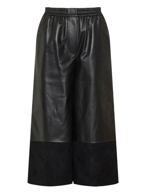 LOEWE elastic-waist leather trousers - Black - zdjęcie produktu nr 1