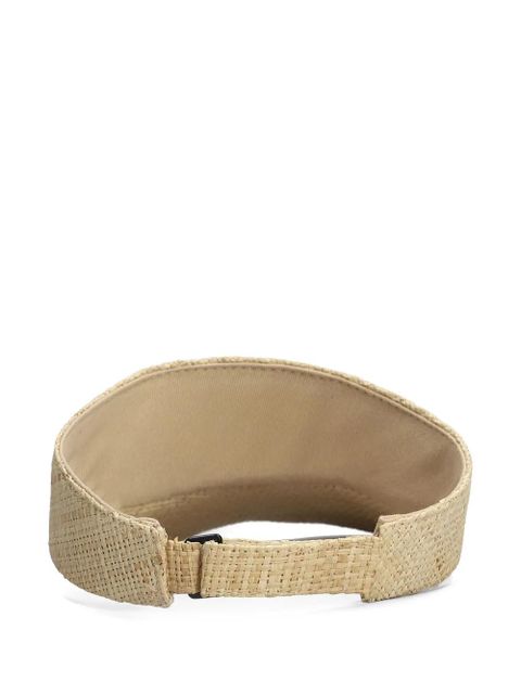 Ruslan Baginskiy visor raffia hat - Neutrals