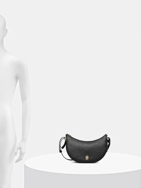 BOSS torebka skórzana kolor czarny 50547705