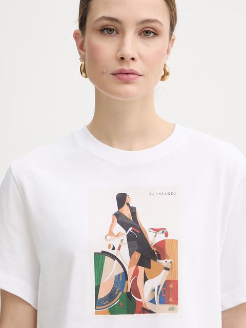 Trussardi t-shirt bawełniany