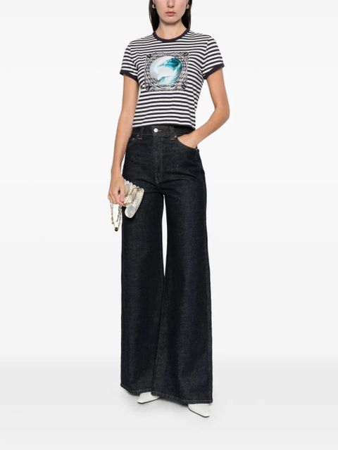 Rabanne striped graphic top - White - zdjęcie produktu nr 2